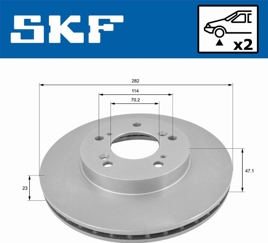 SKF VKBD 80429 V2 - Тормозной диск avtokuzovplus.com.ua