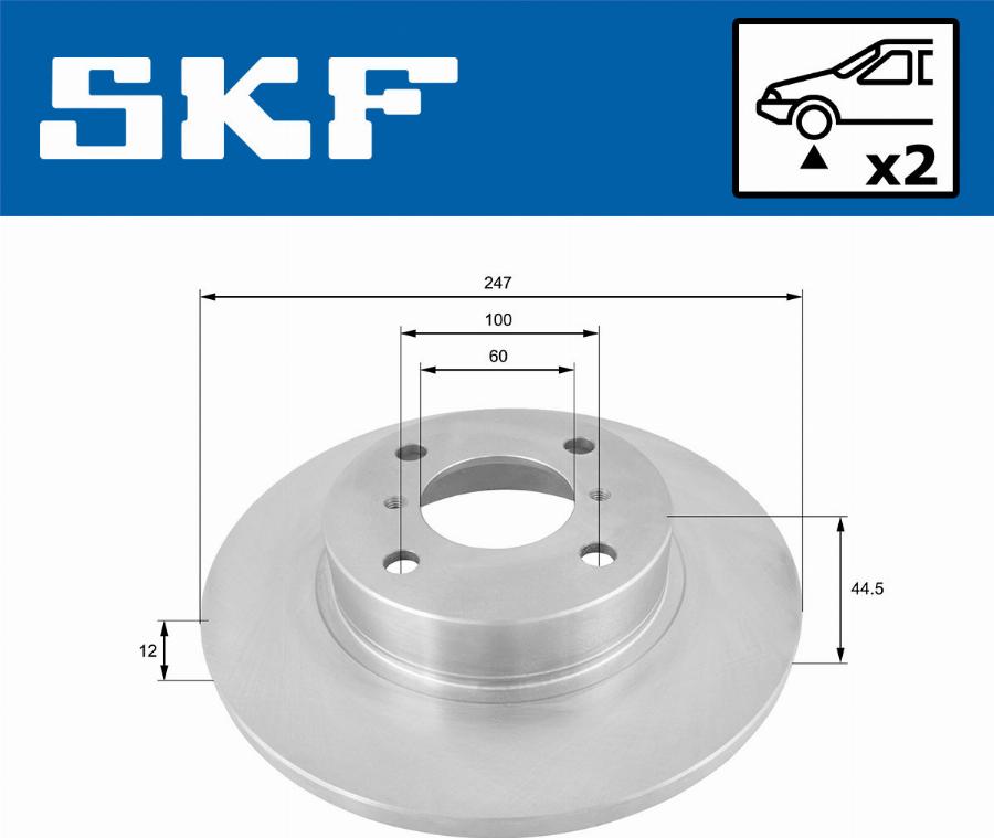 SKF VKBD 80471 S2 - Гальмівний диск autocars.com.ua