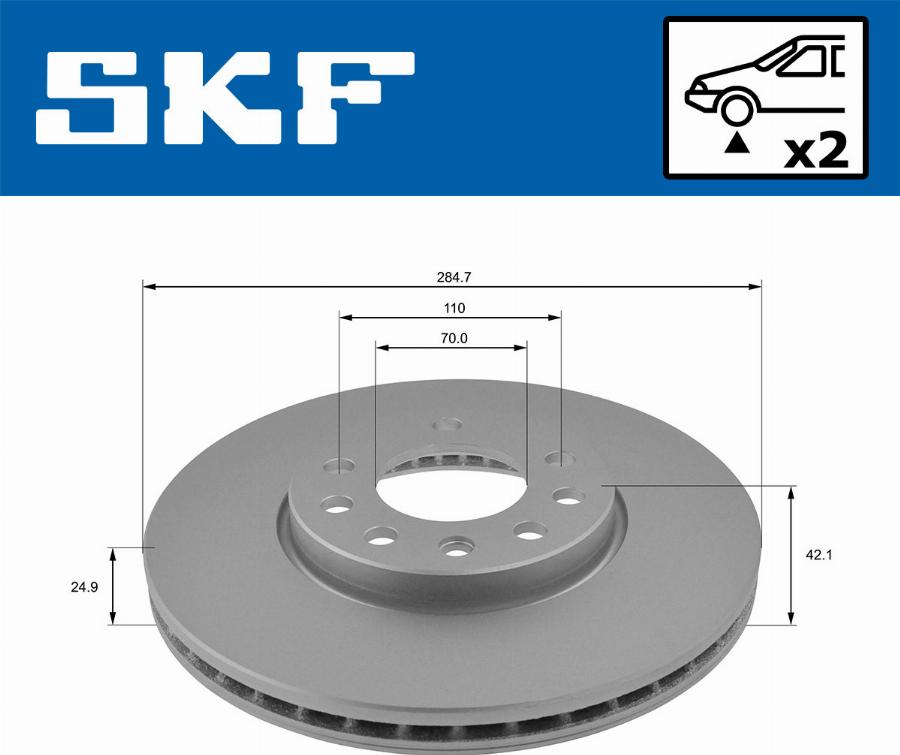 SKF VKBD 80478 V2 - Тормозной диск avtokuzovplus.com.ua