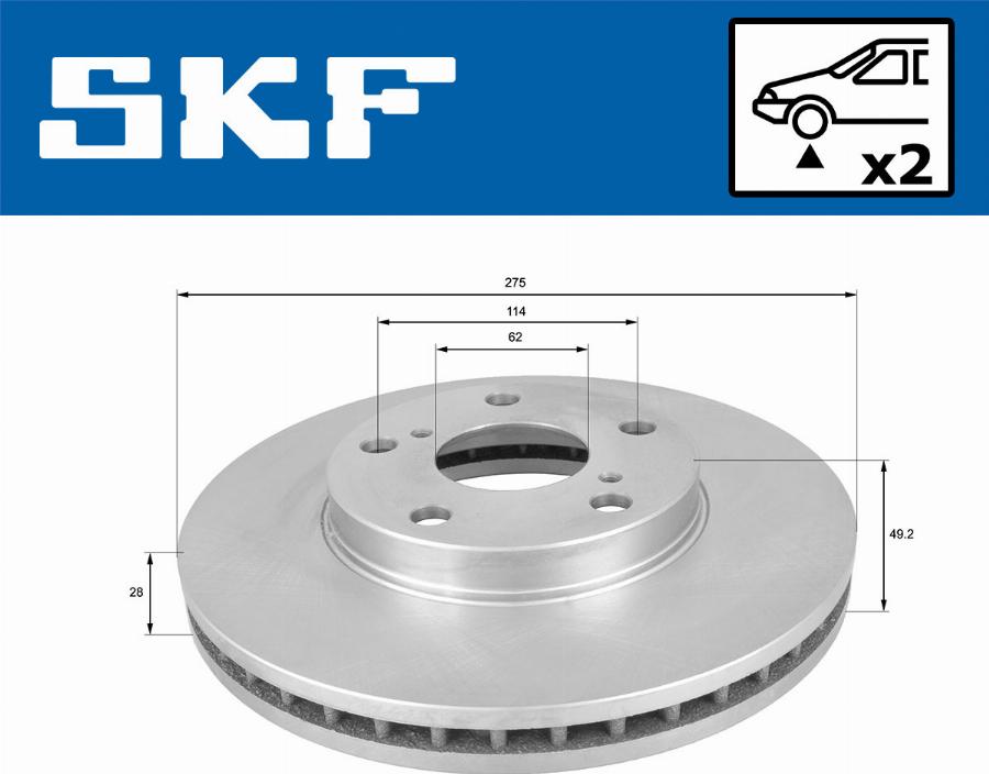 SKF VKBD 80479 V2 - Тормозной диск avtokuzovplus.com.ua