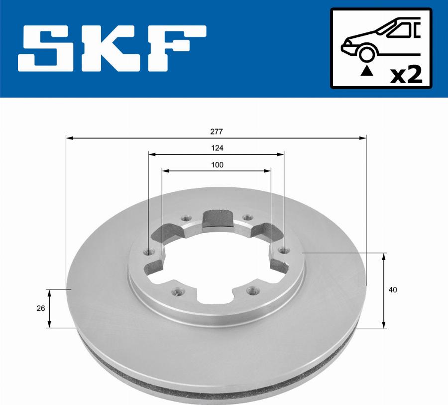 SKF VKBD 80481 V2 - Тормозной диск avtokuzovplus.com.ua