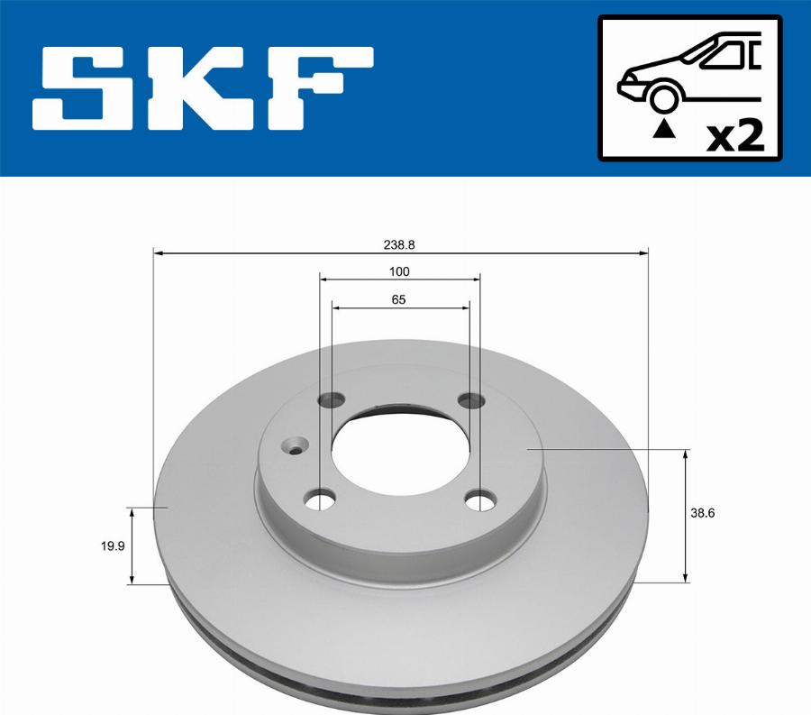 SKF VKBD 80489 V2 - Тормозной диск avtokuzovplus.com.ua