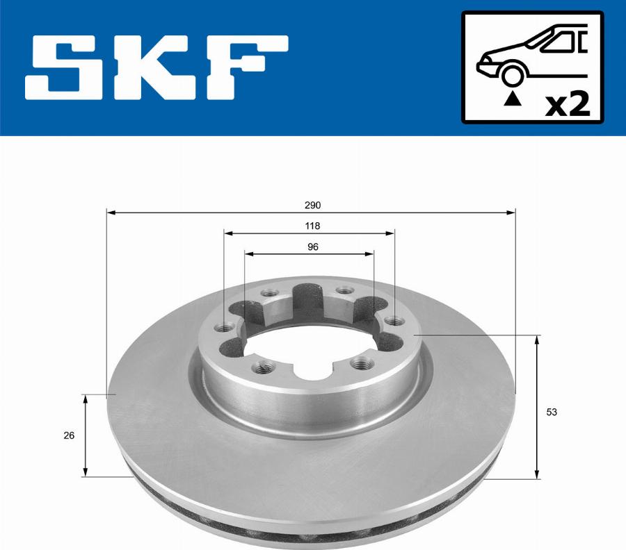 SKF VKBD 80493 V2 - Тормозной диск autodnr.net