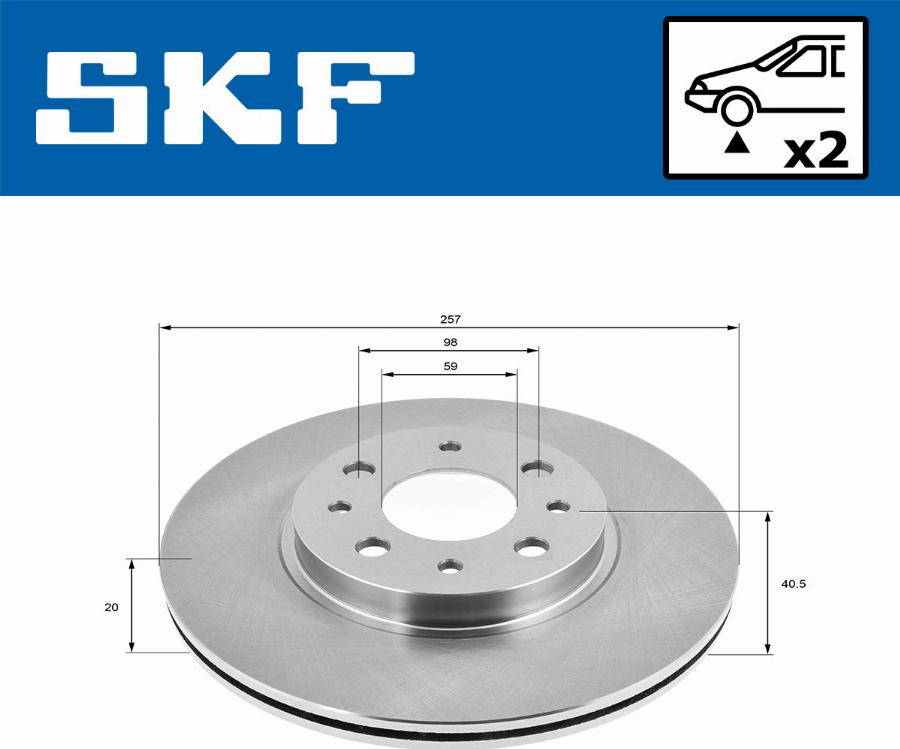 SKF VKBD 80524 V2 - Гальмівний диск autocars.com.ua