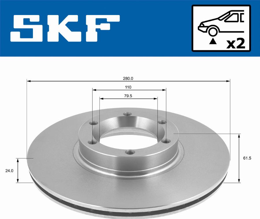 SKF VKBD 80534 V2 - Тормозной диск avtokuzovplus.com.ua