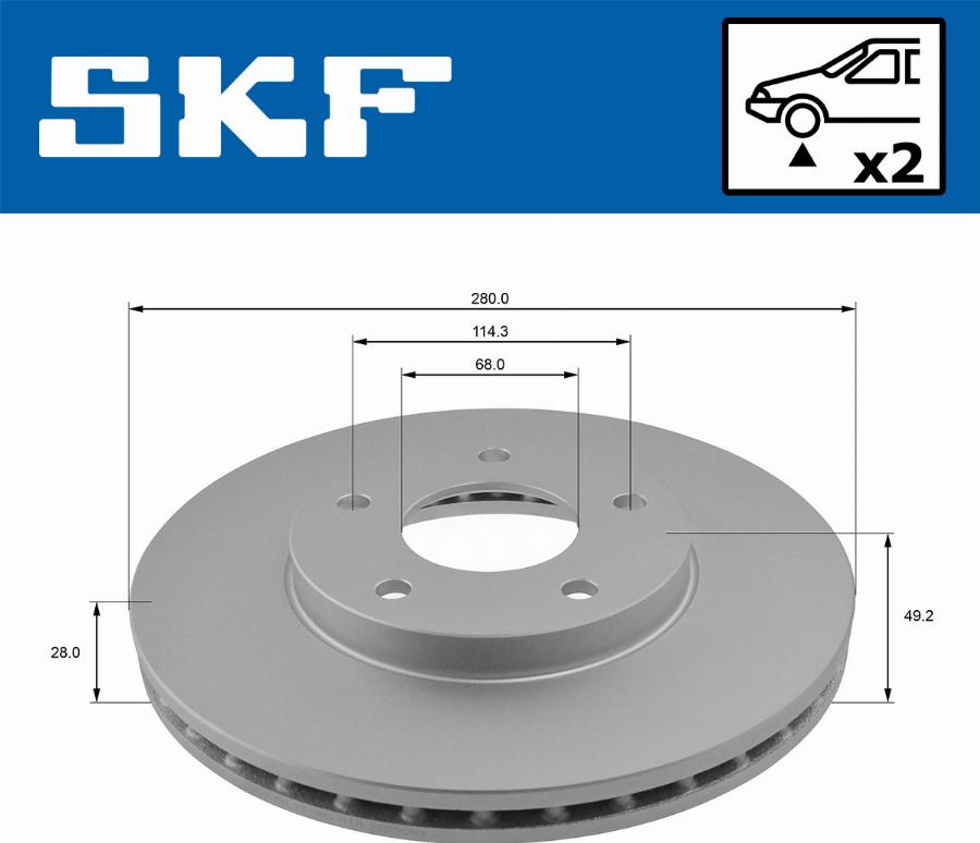 SKF VKBD 80551 V2 - Тормозной диск autodnr.net