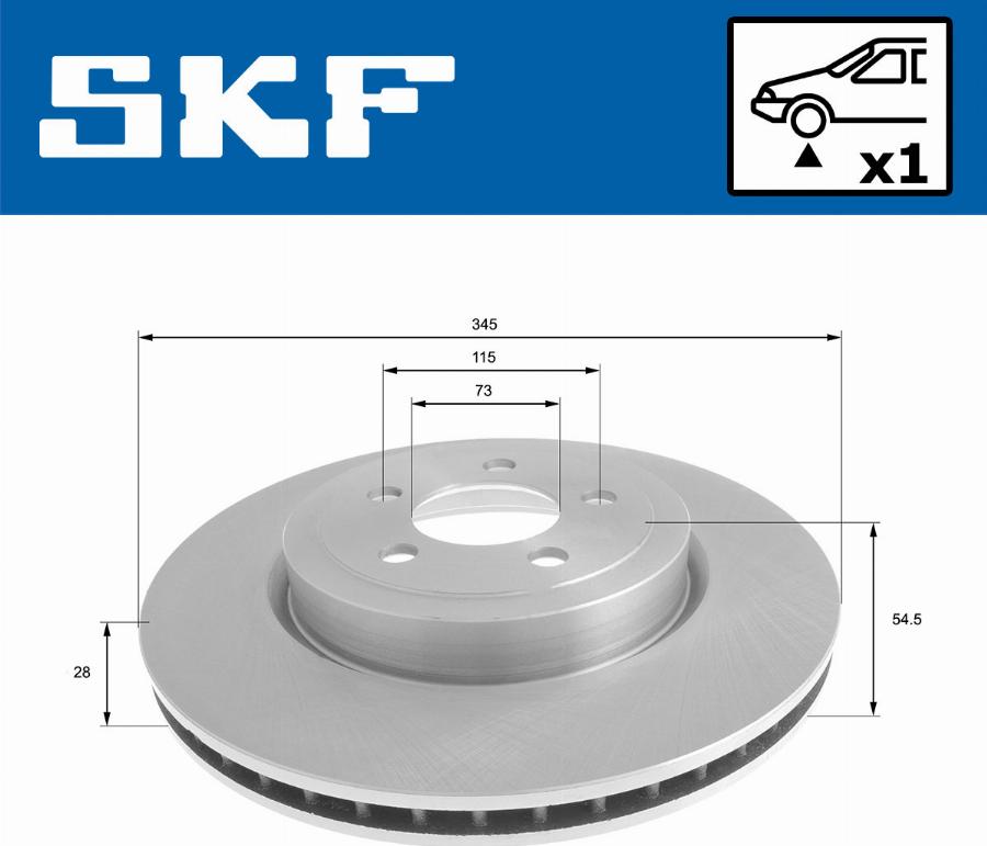 SKF VKBD 80553 V1 - Гальмівний диск autocars.com.ua