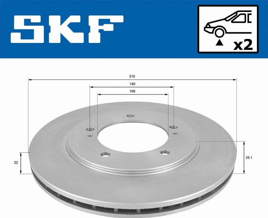 SKF VKBD 80569 V2 - Тормозной диск avtokuzovplus.com.ua