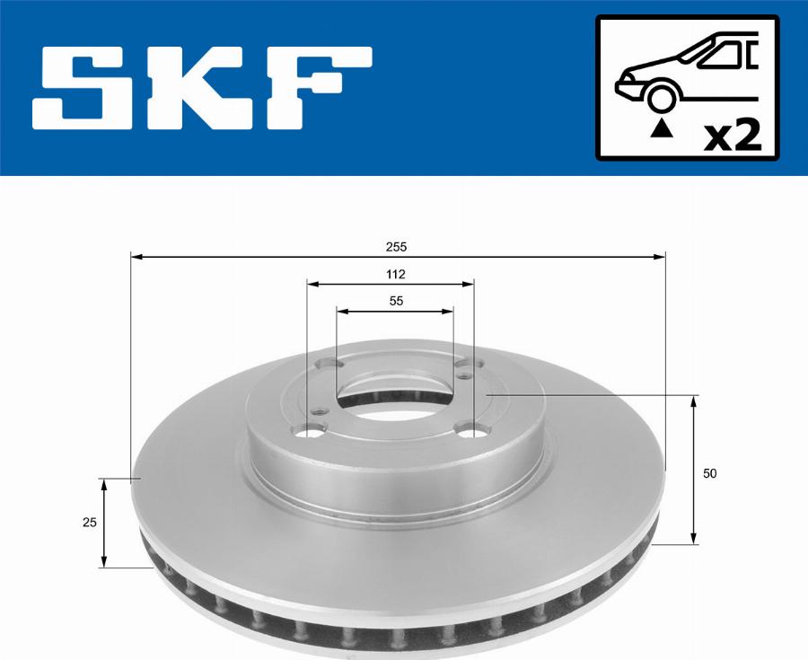 SKF VKBD 80574 V2 - Тормозной диск avtokuzovplus.com.ua