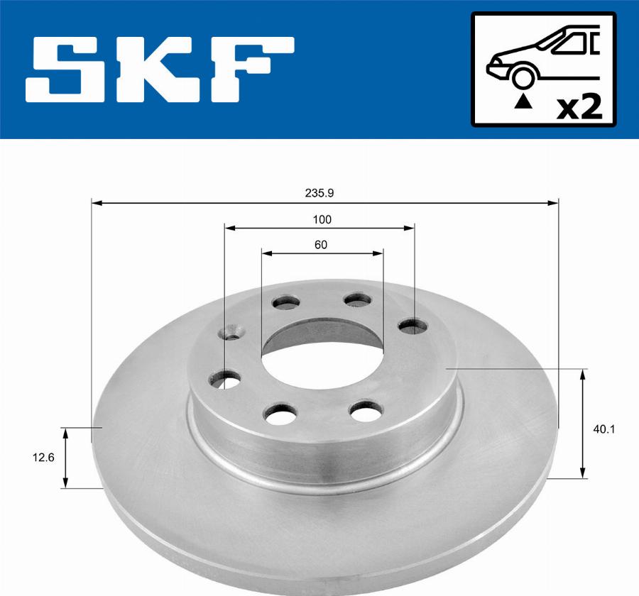 SKF VKBD 80590 S2 - Гальмівний диск autocars.com.ua