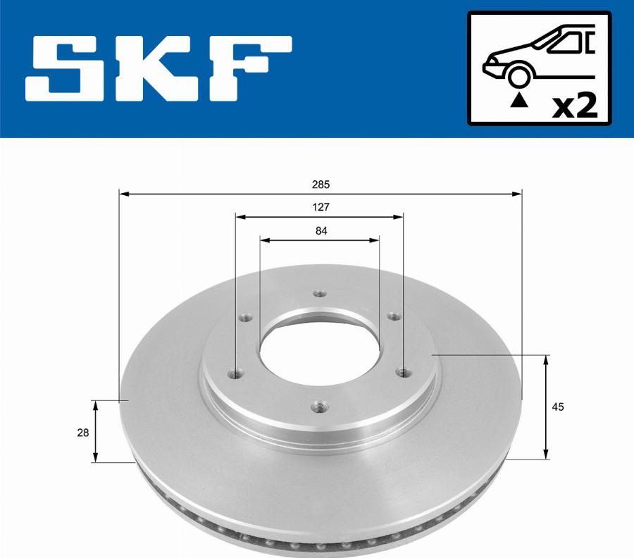 SKF VKBD 80591 V2 - Тормозной диск avtokuzovplus.com.ua