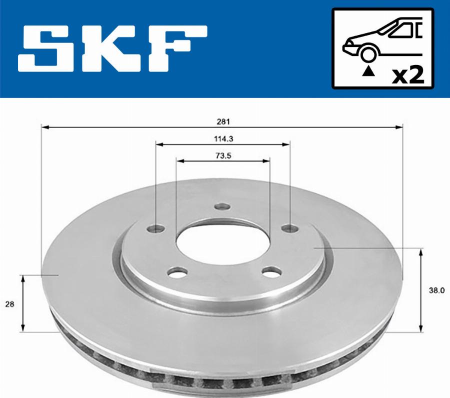 SKF VKBD 80594 V2 - Тормозной диск avtokuzovplus.com.ua