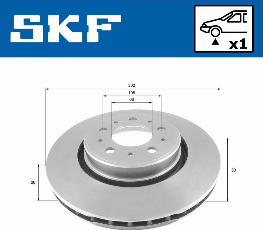 SKF VKBD 80629 V1 - Тормозной диск avtokuzovplus.com.ua