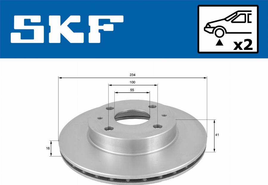 SKF VKBD 80632 V2 - Тормозной диск avtokuzovplus.com.ua