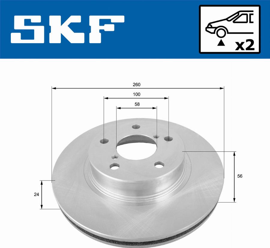 SKF VKBD 80636 V2 - Тормозной диск avtokuzovplus.com.ua