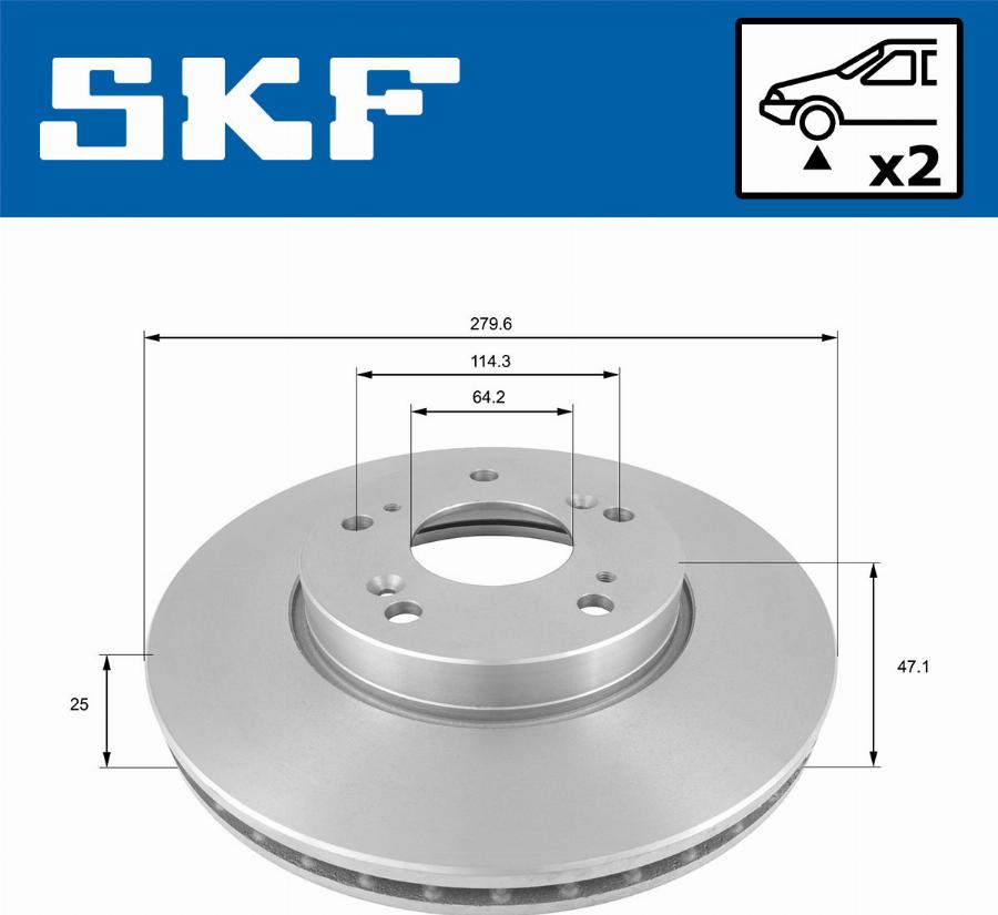 SKF VKBD 80689 V2 - Тормозной диск autodnr.net