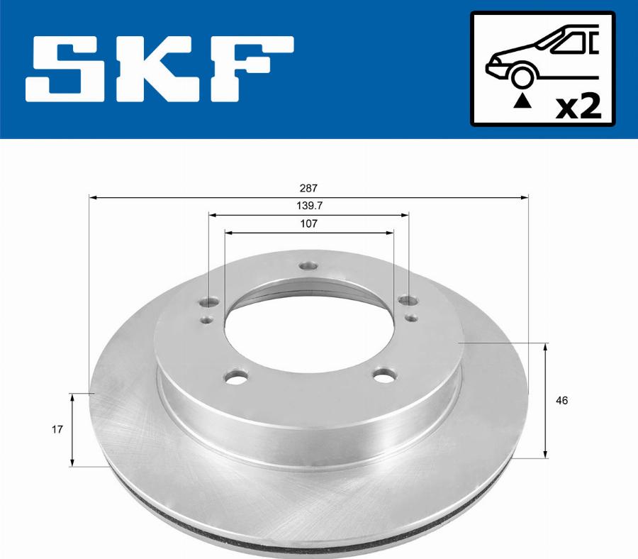 SKF VKBD 80707 V2 - Тормозной диск avtokuzovplus.com.ua