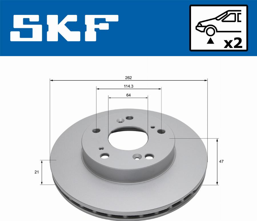 SKF VKBD 80732 V2 - Гальмівний диск autocars.com.ua