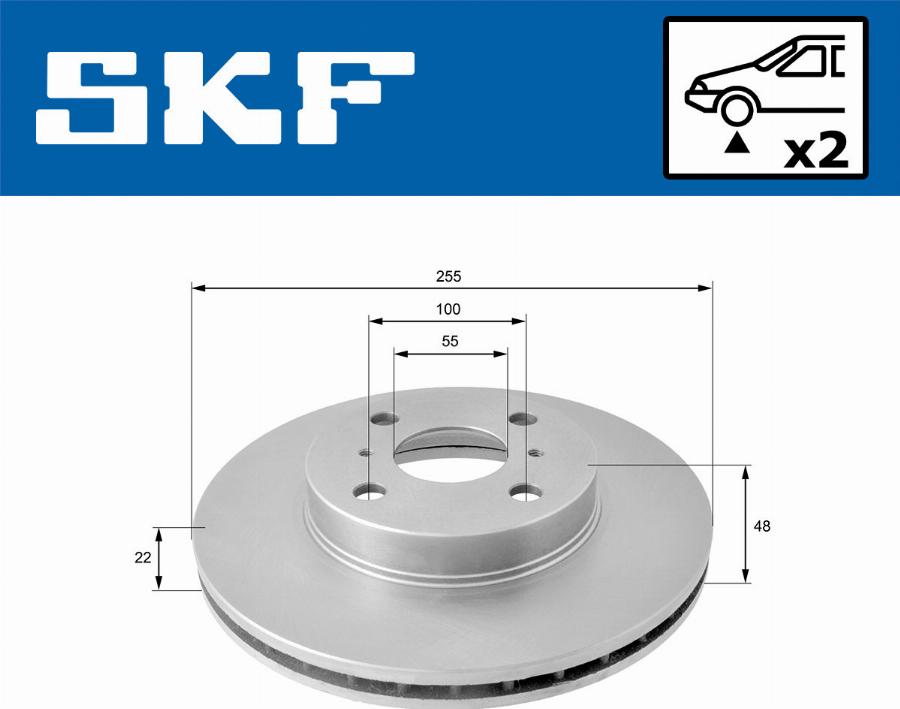 SKF VKBD 80771 V2 - Тормозной диск avtokuzovplus.com.ua