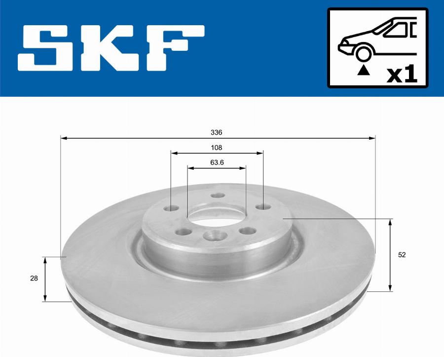 SKF VKBD 80786 V1 - Тормозной диск avtokuzovplus.com.ua