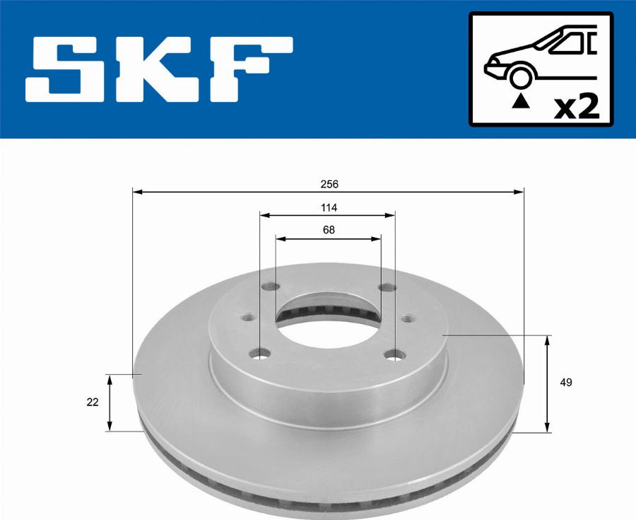 SKF VKBD 80828 V2 - Тормозной диск avtokuzovplus.com.ua