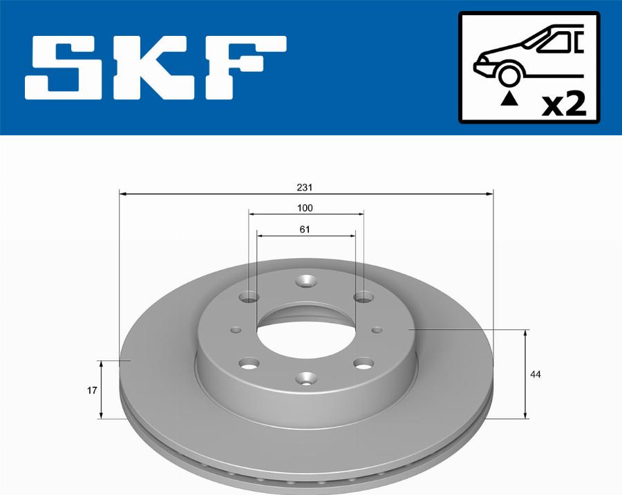 SKF VKBD 80878 V2 - Гальмівний диск autocars.com.ua