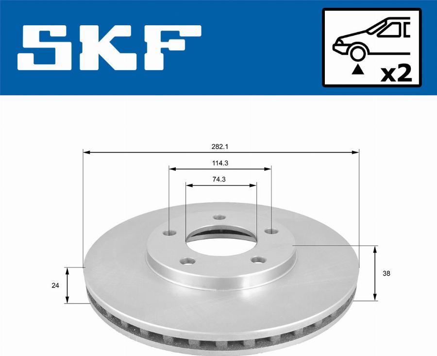 SKF VKBD 80906 V2 - Тормозной диск avtokuzovplus.com.ua