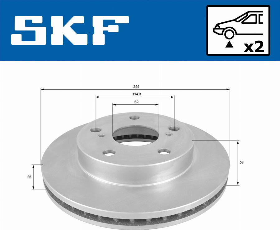 SKF VKBD 80953 V2 - Тормозной диск avtokuzovplus.com.ua