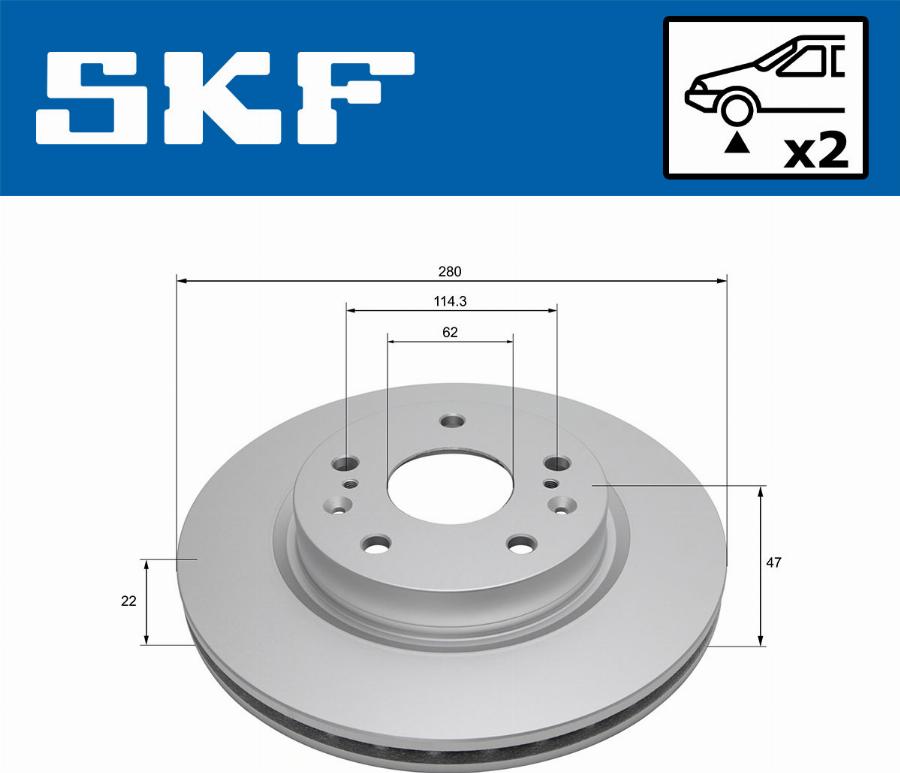 SKF VKBD 81141 V2 - Тормозной диск avtokuzovplus.com.ua