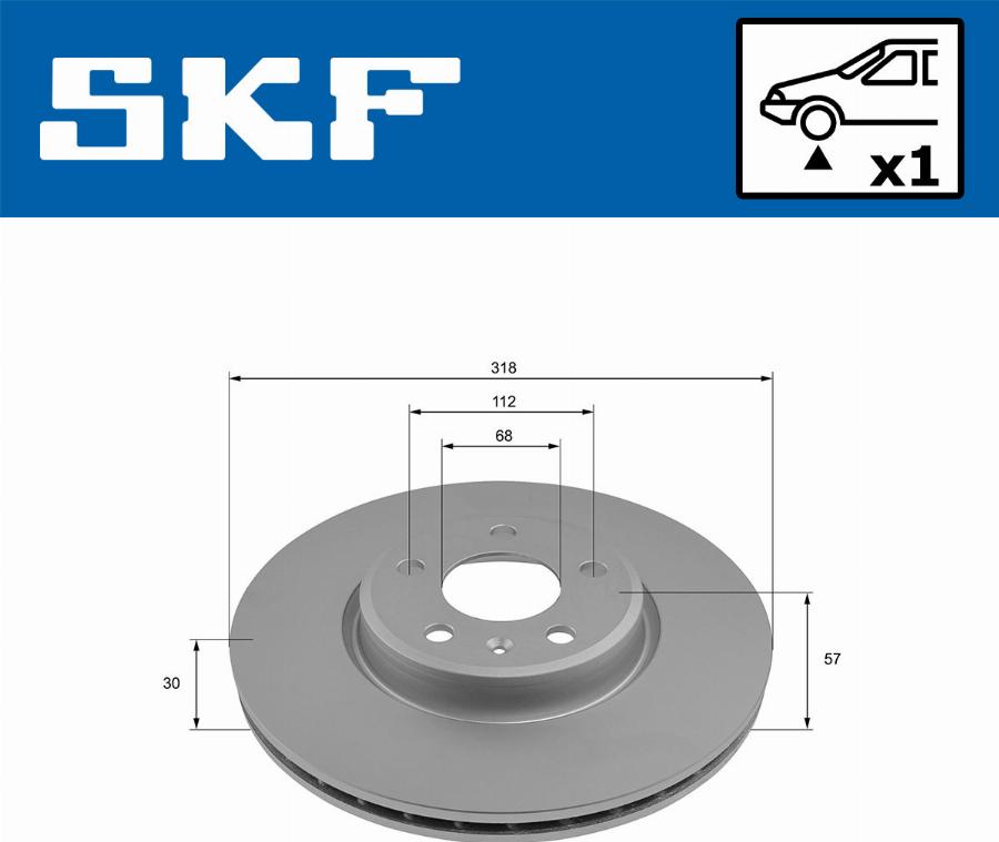 SKF VKBD 81349 V1 - Гальмівний диск autocars.com.ua