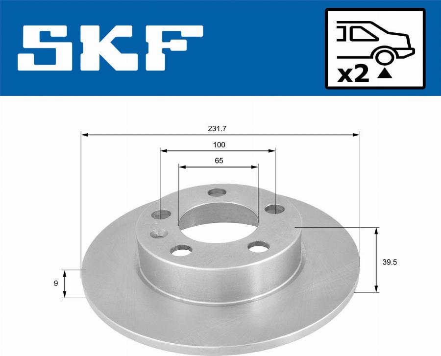 SKF VKBD 90023 S2 - Тормозной диск autodnr.net