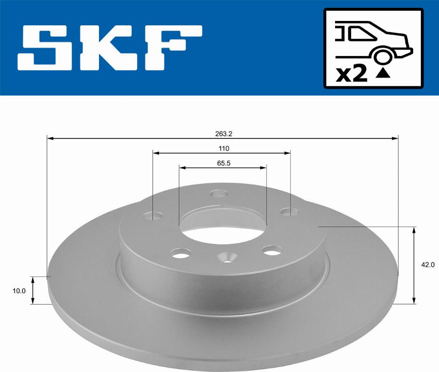 SKF VKBD 90115 S2 - Гальмівний диск autocars.com.ua