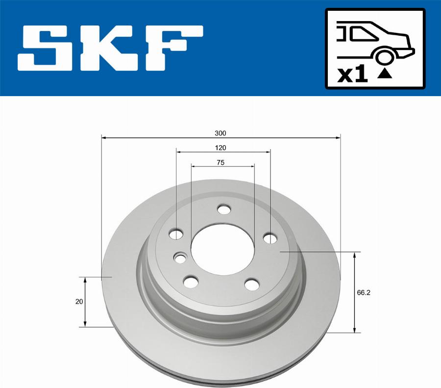 SKF VKBD 90120 V1 - Тормозной диск autodnr.net