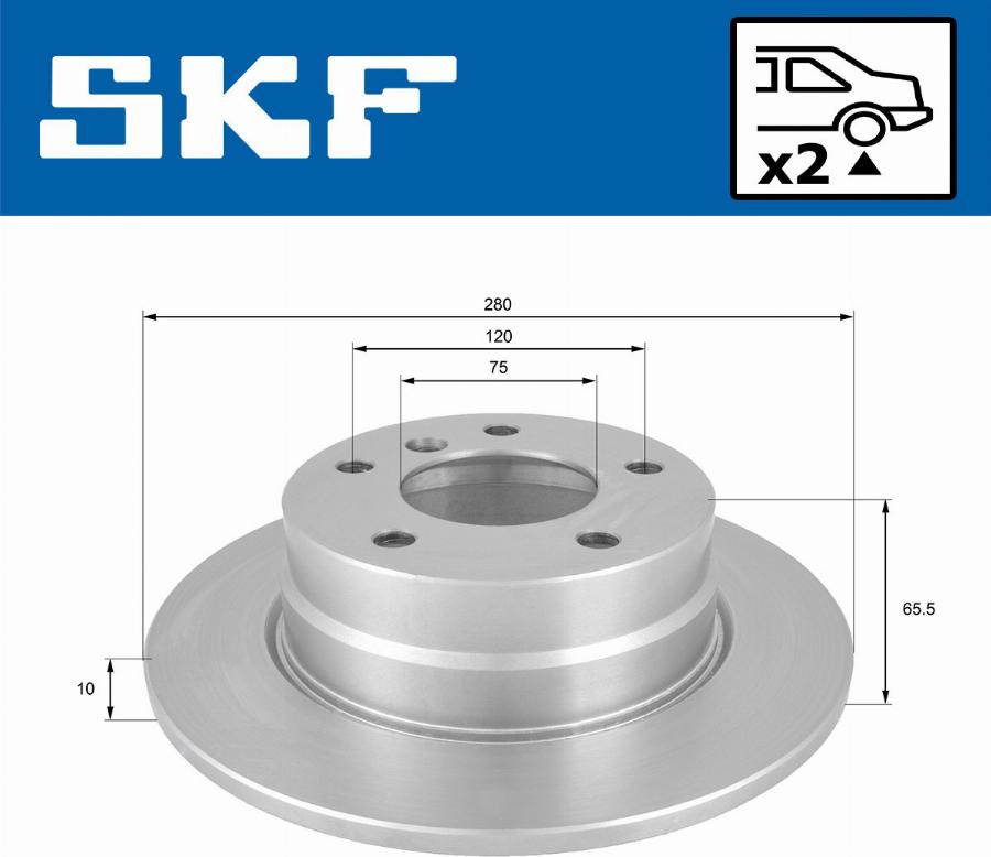 SKF VKBD 90146 S2 - Тормозной диск avtokuzovplus.com.ua