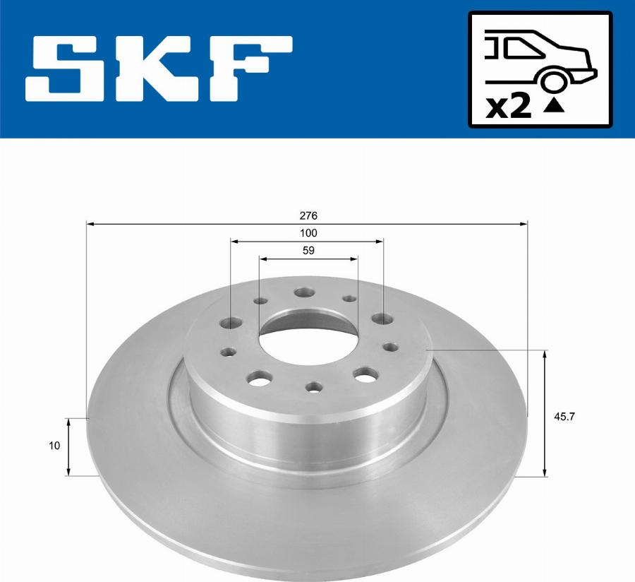 SKF VKBD 90193 S2 - Гальмівний диск autocars.com.ua