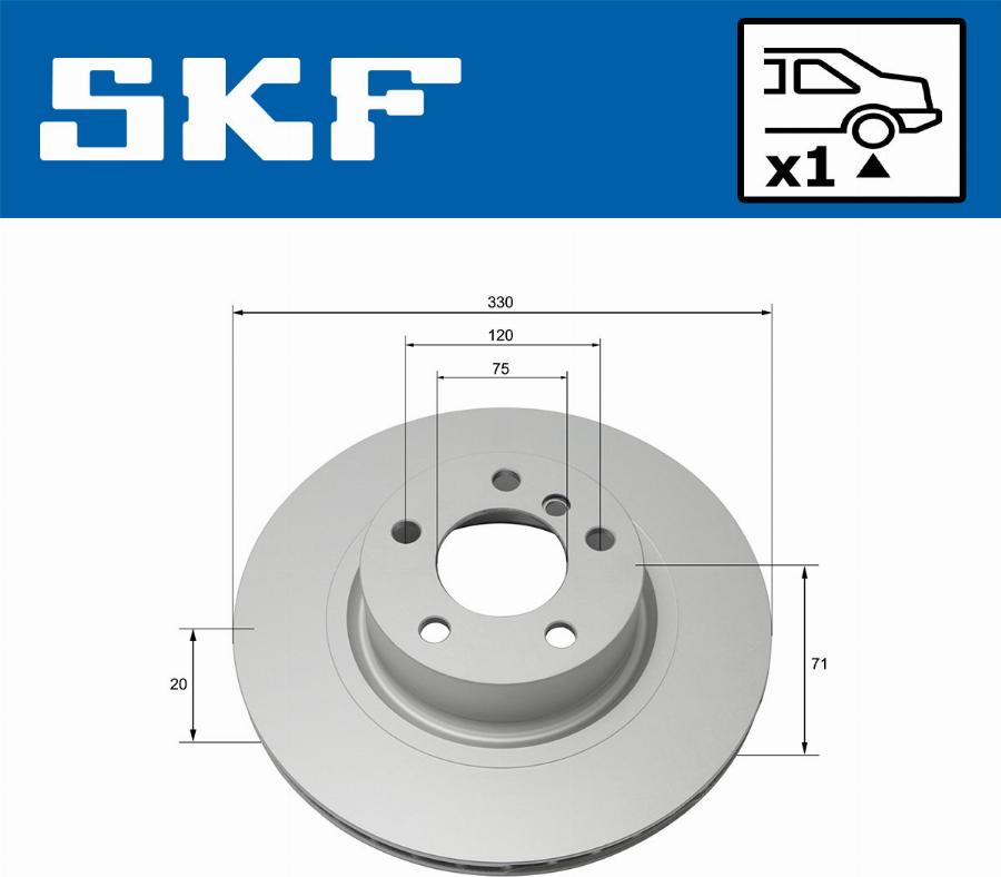 SKF VKBD 90200 V1 - Тормозной диск avtokuzovplus.com.ua