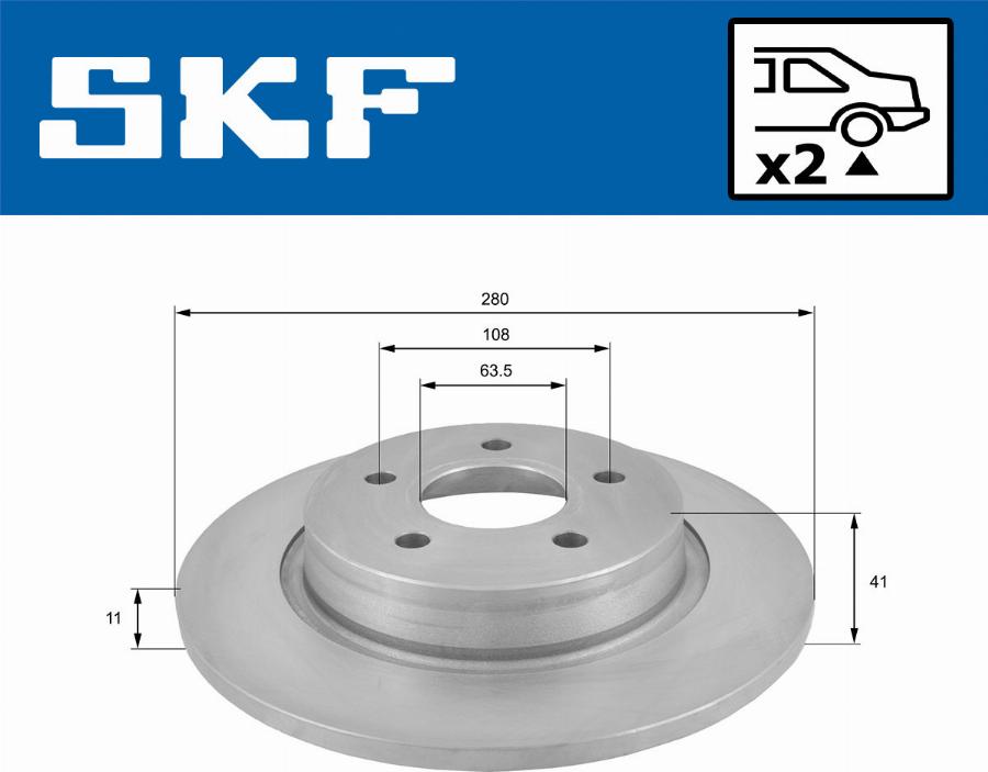 SKF VKBD 90203 S2 - Гальмівний диск autocars.com.ua