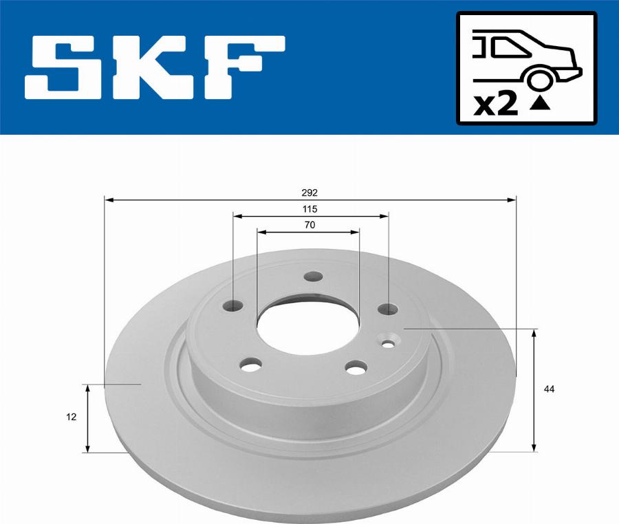 SKF VKBD 90229 S2 - Тормозной диск avtokuzovplus.com.ua