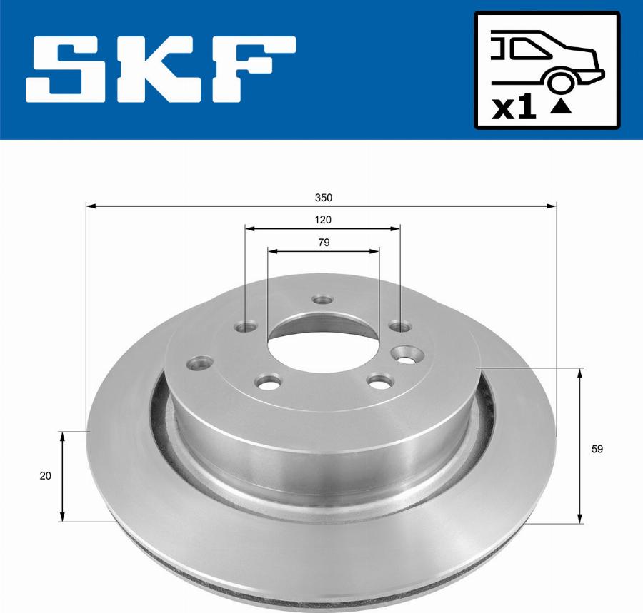 SKF VKBD 90233 V1 - Гальмівний диск autocars.com.ua