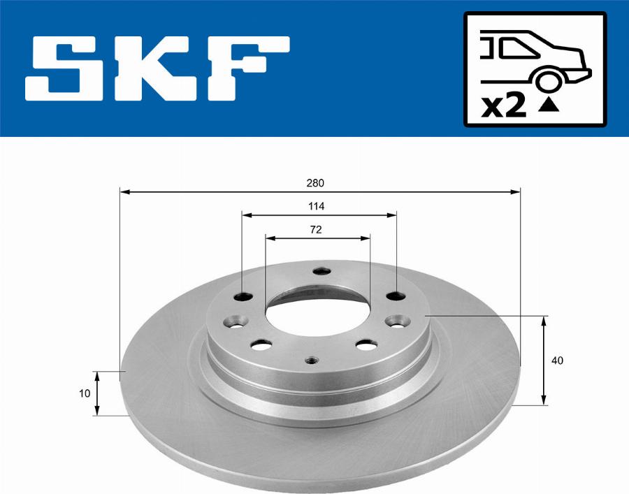 SKF VKBD 90235 S2 - Тормозной диск avtokuzovplus.com.ua