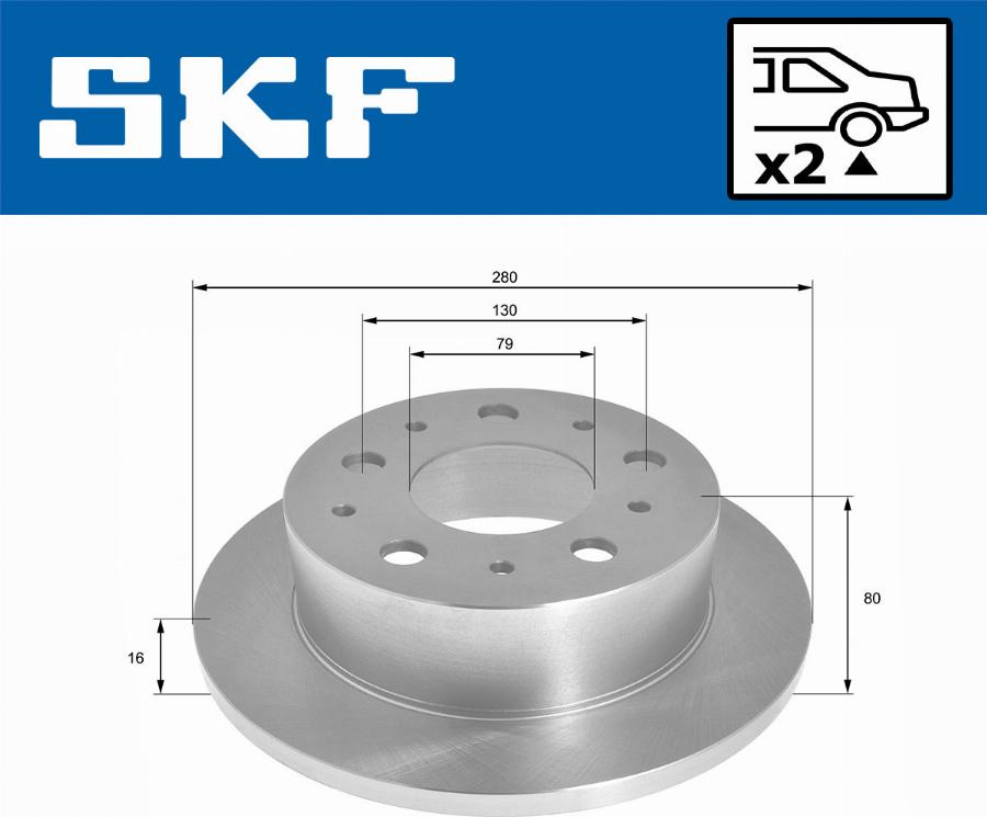 SKF VKBD 90240 S2 - Гальмівний диск autocars.com.ua