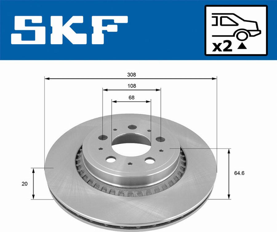 SKF VKBD 90296 V2 - Тормозной диск avtokuzovplus.com.ua