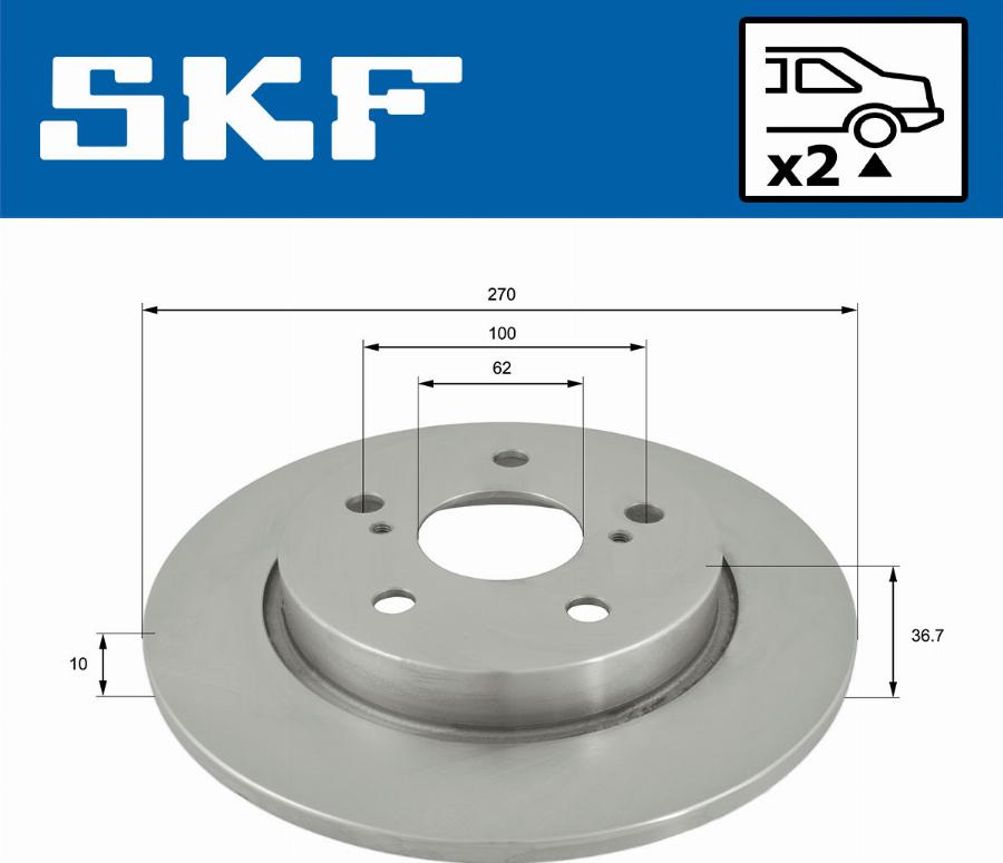 SKF VKBD 90330 S2 - Тормозной диск avtokuzovplus.com.ua