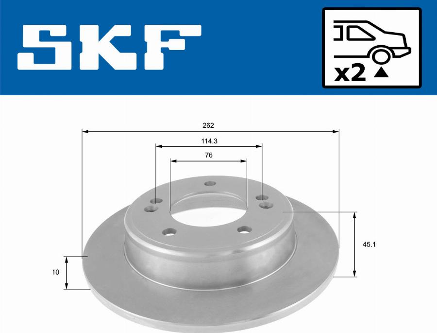 SKF VKBD 90352 S2 - Тормозной диск avtokuzovplus.com.ua