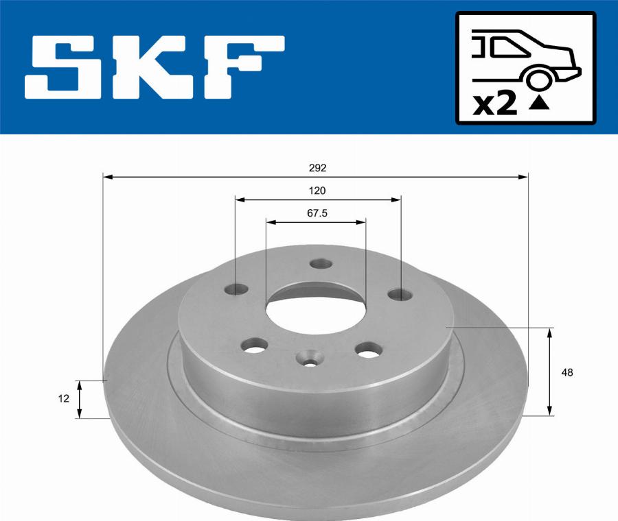 SKF VKBD 90401 S2 - Гальмівний диск autocars.com.ua