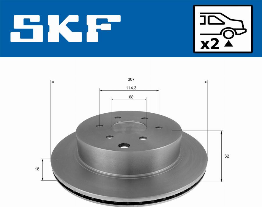 SKF VKBD 90426 V2 - Тормозной диск avtokuzovplus.com.ua