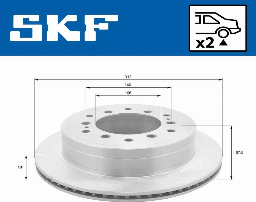 SKF VKBD 90430 V2 - Тормозной диск autodnr.net