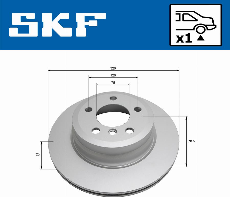 SKF VKBD 90442 V1 - Тормозной диск avtokuzovplus.com.ua