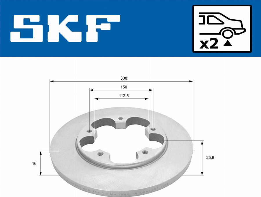 SKF VKBD 90460 S2 - Тормозной диск avtokuzovplus.com.ua