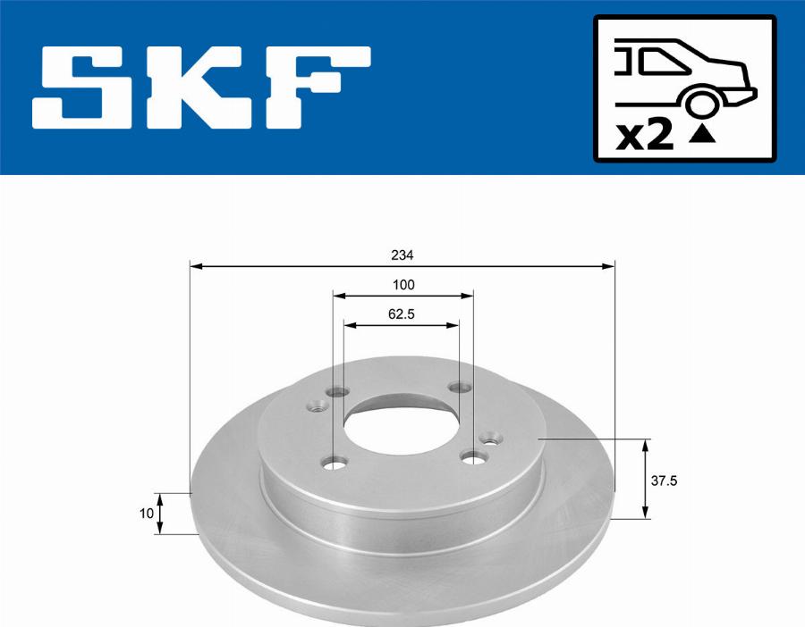 SKF VKBD 90474 S2 - Тормозной диск avtokuzovplus.com.ua